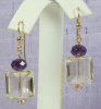 NEW! Champagne and Amethyst Earrings